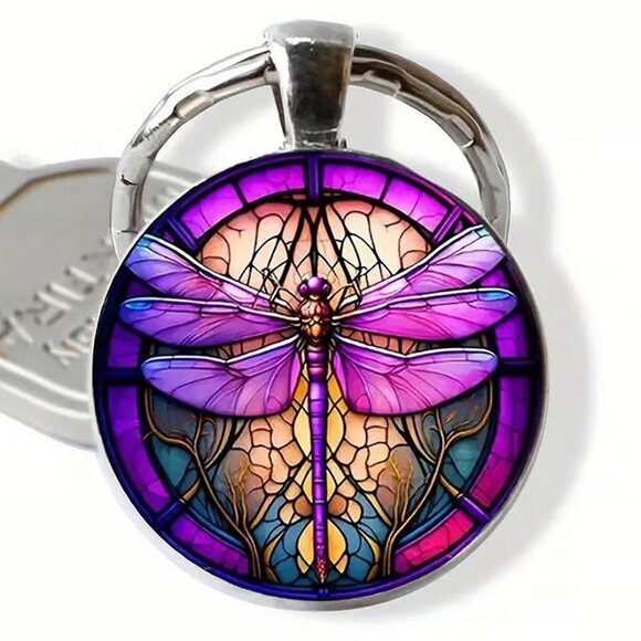 Stainless Steel DRAGONFLY Keyring Keychain Accessory - Picture 1 of 4
